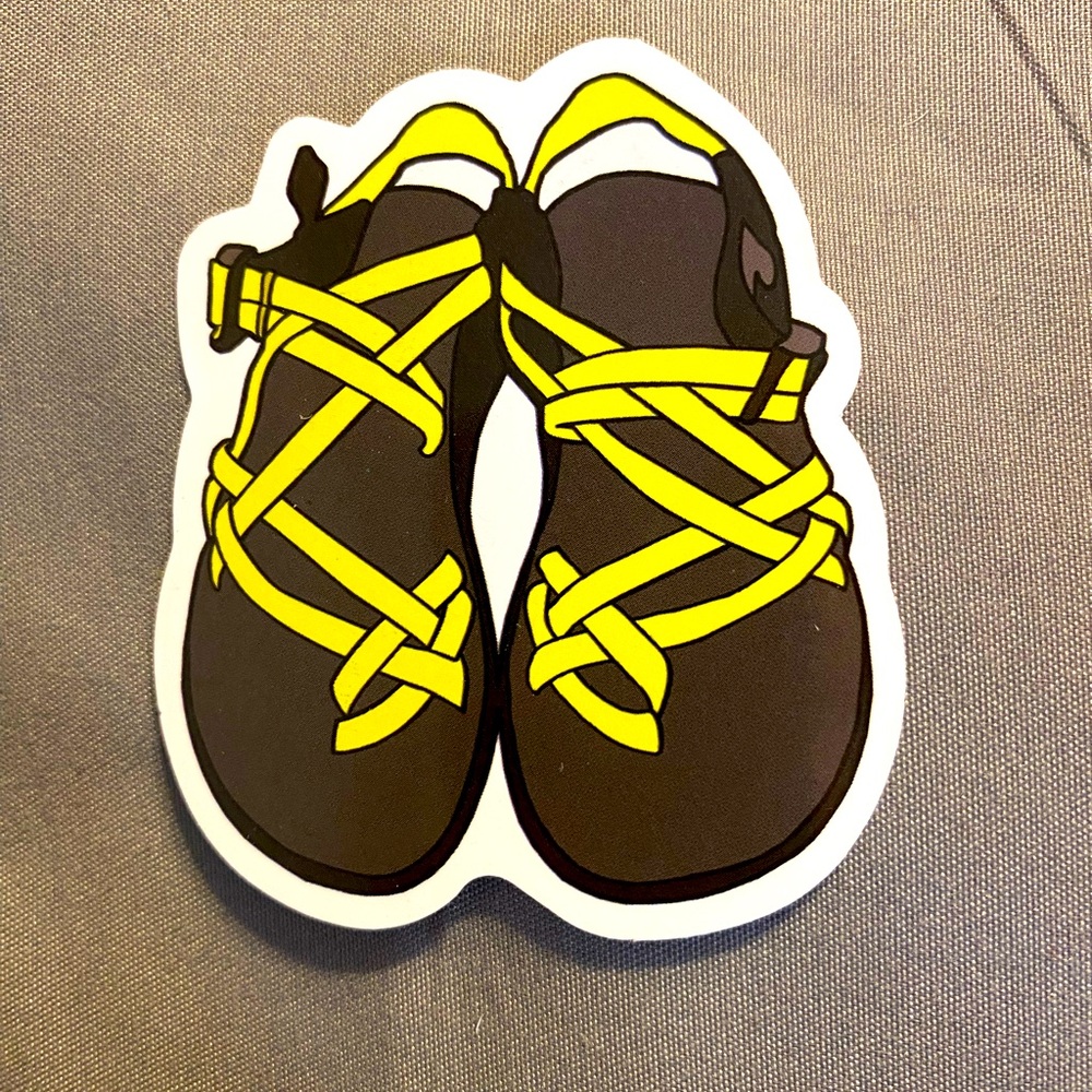 🌈20/$12🌈 Yellow and Black Sandal Sticker